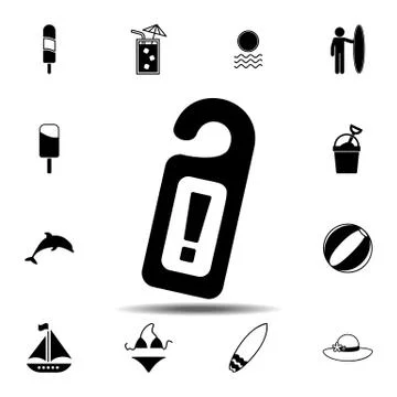 Do not disturb icon. Simple glyph vector element of Summer icons set for UI a Stock Illustration
