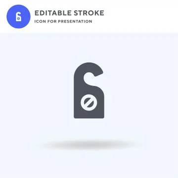 Do Not Disturb icon vector, filled flat sign, solid pictogram isolated on whi Stock Illustration