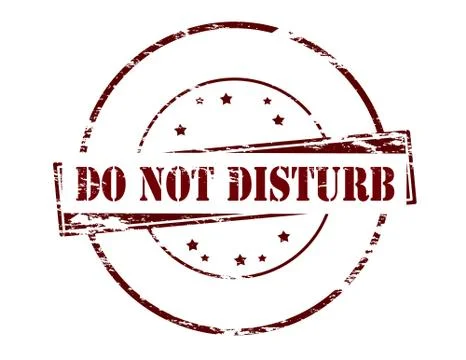 Do not disturb Stock Illustration