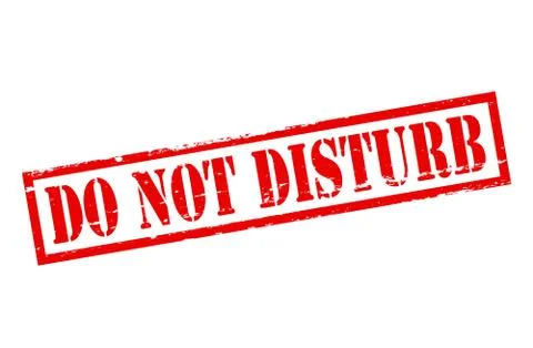Do not disturb Stock Illustration