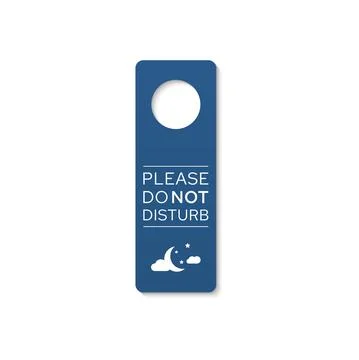 Do not disturb, keep silence and quiet door hanger Stock-Illustration