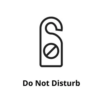 Do not disturb Line Icon Illustrazione stock