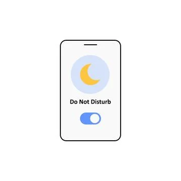 Do Not Disturb mode smartphone Stock Illustration