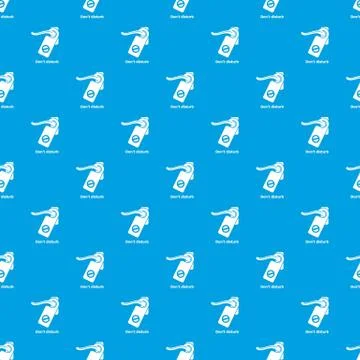 Do not disturb pattern seamless blue 库存插图