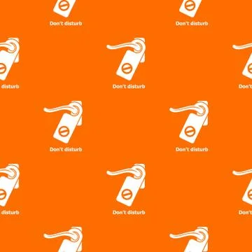Do not disturb pattern vector orange 库存插图