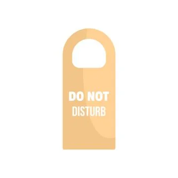 Do not disturb room tag icon, flat style 库存插图