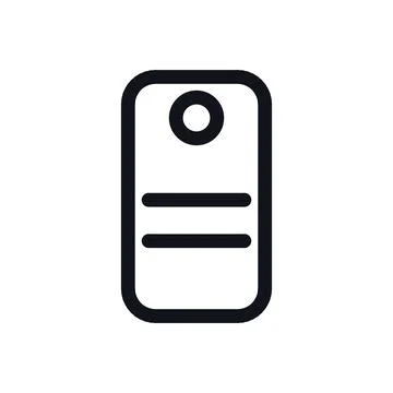Do Not Disturb Sign Black White Line Icon Editable Stroke Vector Symbol Stock Illustration