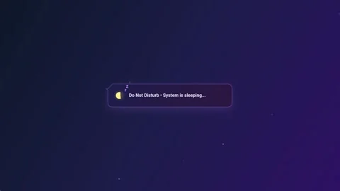 Do Not Disturb Sleep Mode Chat Bubble UI Animation Stock Footage 337790112