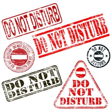 Do not disturb stamps Illustrazione stock