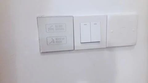 Do Not Disturb. Switch On Wall. Stock Footage 167121797