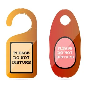Do not disturb tags Stock Illustration