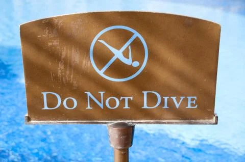 Do not dive sign Stock Photos