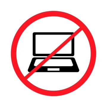 Do not do computer work here. Vector. Stock Illustration