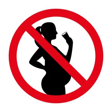 Do not drink alcohol during pregnancy. 库存插图