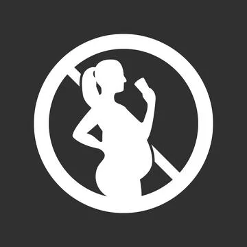 Do not drink alcohol during pregnancy. Stock Illustration