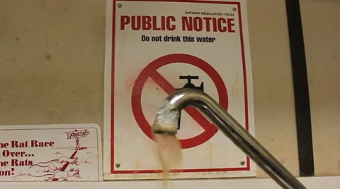 Do Not Drink this water Stock Footage