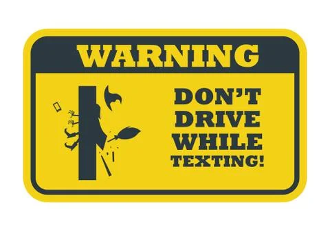 Do not drive while texting. Halloween's witch version. Stock Illustration