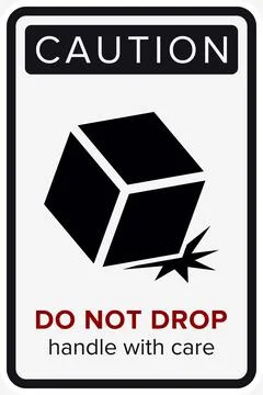 Do Not Drop. Fragile Items. Packaging Symbol. Sign and Label Indicating Tha.. Stock Illustration