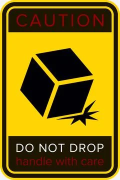 Do Not Drop. Fragile Items. Packaging Symbol. Sign and Label Indicating Tha.. Stock Illustration