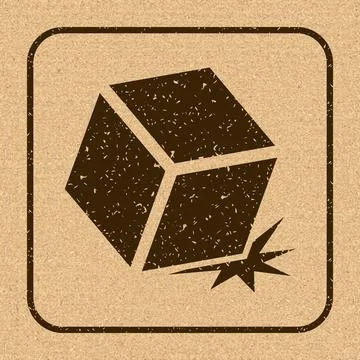 Do Not Drop. Fragile Items. Packaging Symbol. Sign and Label Indicating Tha.. Stock Illustration