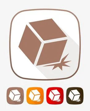 Do Not Drop. Fragile Items. Packaging Symbol. Sign and Label Indicating Tha.. Stock Illustration