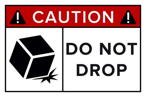 Do Not Drop. Fragile Items. Packaging Symbol. Sign and Label Indicating Tha.. Stock Illustration