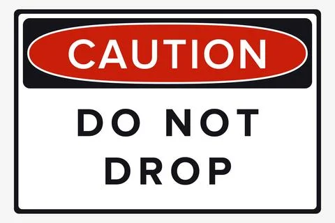 Do Not Drop. Fragile Items. Packaging Symbol. Sign and Label Indicating Tha.. Stock Illustration