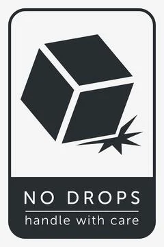 Do Not Drop. Fragile Items. Packaging Symbol. Sign and Label Indicating Tha.. Stock Illustration