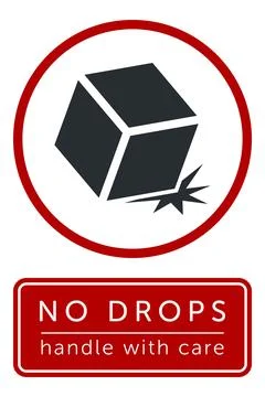 Do Not Drop. Fragile Items. Packaging Symbol. Sign and Label Indicating Tha.. Stock Illustration