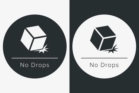 Do Not Drop. Fragile Items. Packaging Symbol. Sign and Label Indicating Tha.. Stock Illustration
