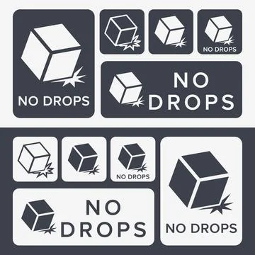 Do Not Drop. Fragile Items. Packaging Symbol. Sign and Label Indicating Tha.. Stock Illustration