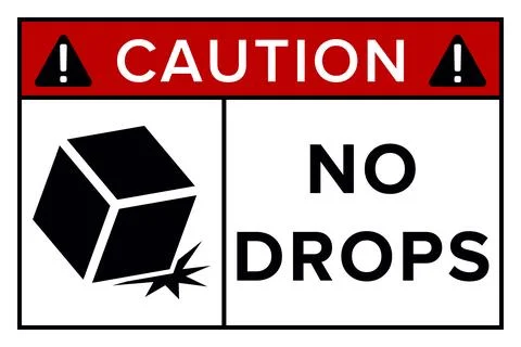 Do Not Drop. Fragile Items. Packaging Symbol. Sign and Label Indicating Tha.. Stock Illustration