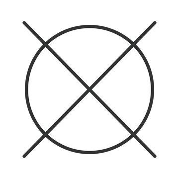 Do not dry clean laundry care symbol, icon in line design. Do not dry clean 库存插图