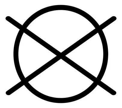 Do not dry clean, laundry care symbol Stock Illustration