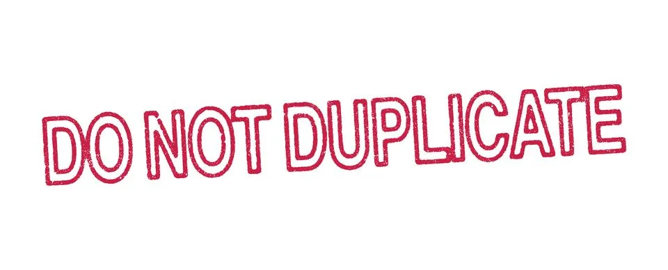 Do not duplicate red ink stamp Stock Illustration