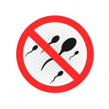 Do not ejaculate sign symbol icon Stock Illustration