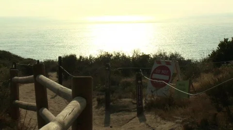Do Not Enter Beach Stock Footage 401011