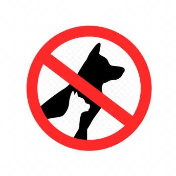 Do not enter with cats and dogs sign Stock Illustration