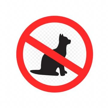 Do not enter with cats sign symbol Illustrazione stock