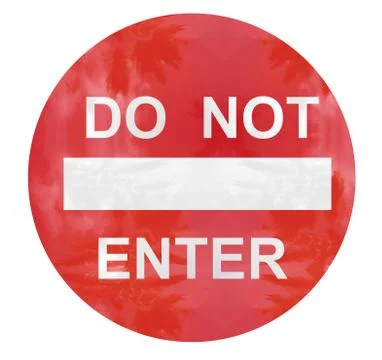 Do not enter caution sign illustration Stock Illustration