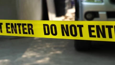 Do not enter cordon tape Stock Footage 234048279