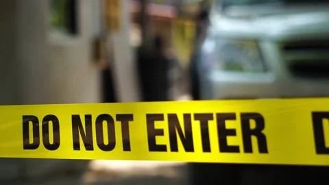 Do not enter cordon tape Stock Footage 234048778