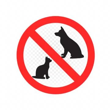 Do not enter with dogs and cats sign Stock Illustration