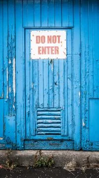Do Not Enter Door Stock-Fotos