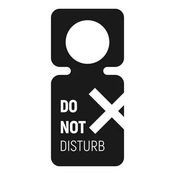 Do not enter door tag icon, simple style Illustration
