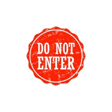 Do not enter grungy stamp isolated on white background Illustrazione stock
