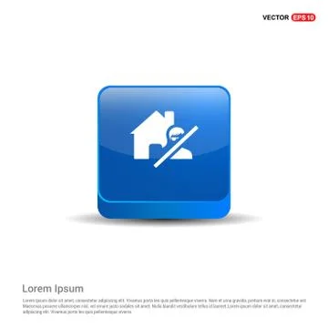 Do not enter icon - 3d Blue Button イラスト素材