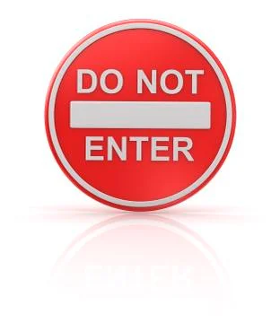 Do not enter Stock Illustration