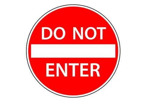 Do not enter Stock Illustration