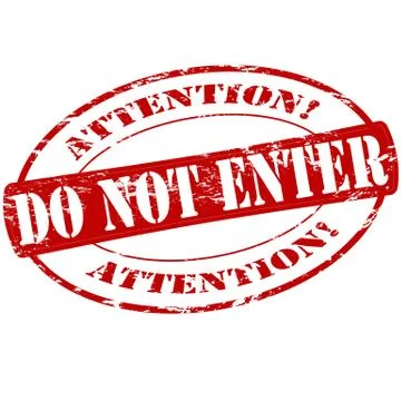 Do not enter Stock Illustration